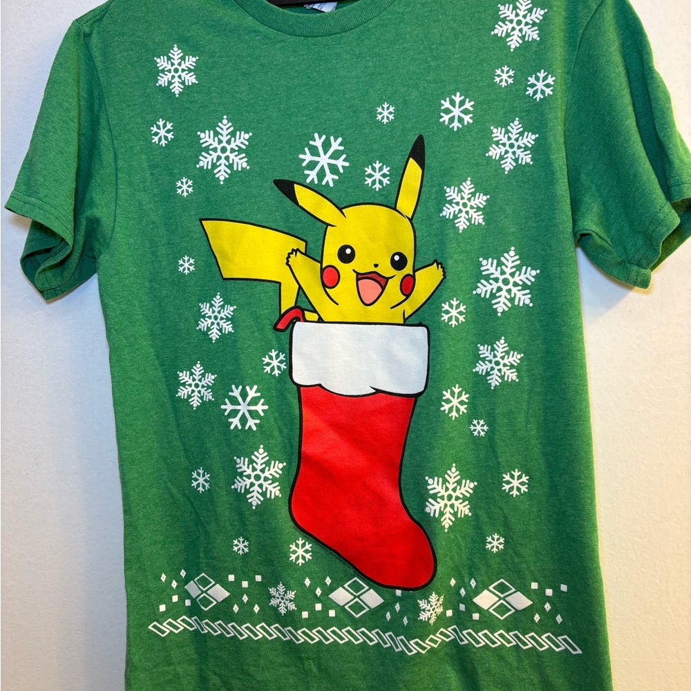 Green Pikachu Christmas T-Shirt